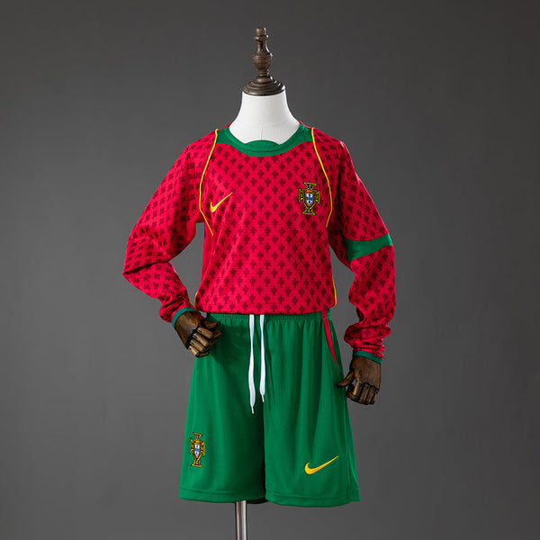 Camiseta + Short Portugal Manga Larga 2004 Niños