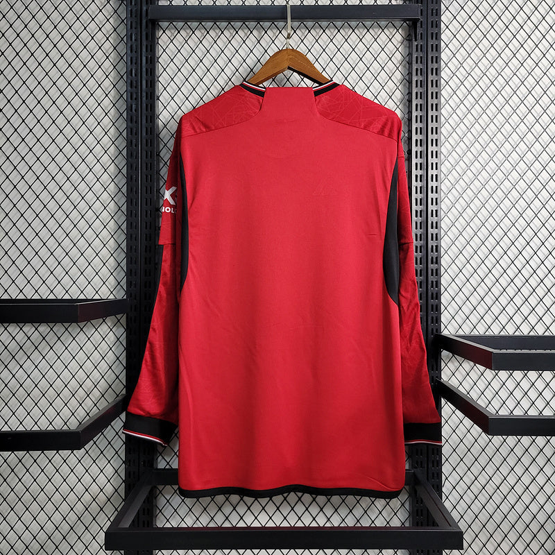Camiseta Manchester United Local Manga Larga 23/24 Adultos