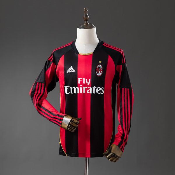 Camiseta AC Milan Local Manga Larga 10/11 Adultos