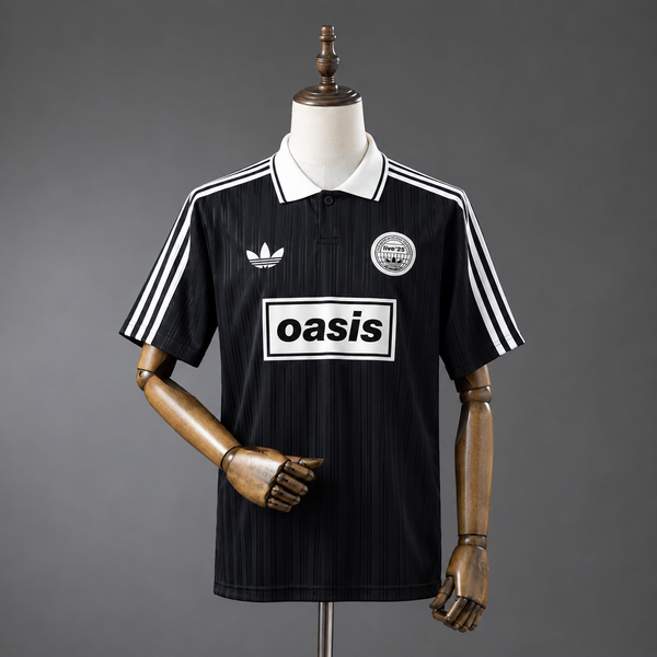 Camiseta Oasis Band Jacquard Striped Black Adultos